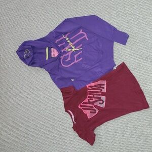 Joshua Perets Girls Size M Hooded Sweatshirt and Tshirt. Like New.